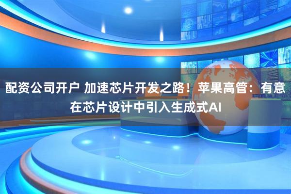 配资公司开户 加速芯片开发之路！苹果高管：有意在芯片设计中引入生成式AI